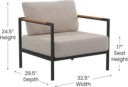 Flash Furniture Lea Indoor/Outdoor Patio Chair - Image 3