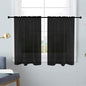 SpaceDresser Basic Rod Pocket Sheer Voile Window Curtain Panels Black 1 Pair 2 by SpaceDresser