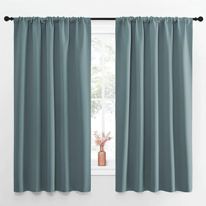 NICETOWN Greyish Blue Blackout Curtains Panels by NICETOWN