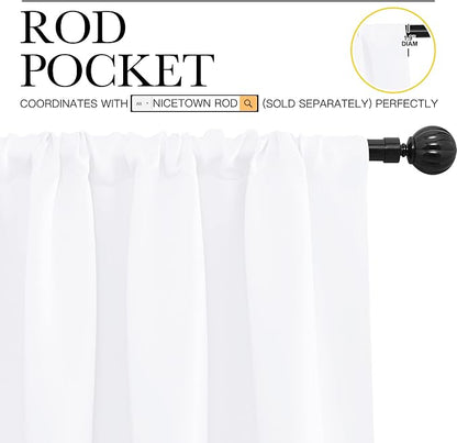NICETOWN Kitchen Curtains, Short Home Decoration Curtains & Drapes, Small - Image 3