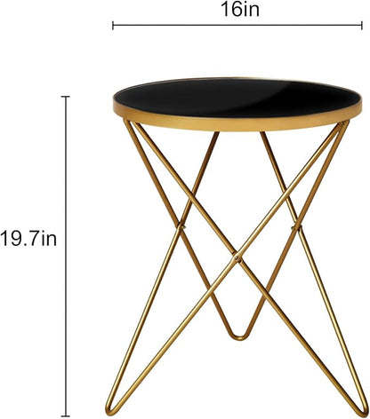 HLR Modern Round Side Table Set of 2, End Table - Image 3