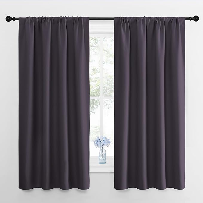 NICETOWN Blackout Curtains for Bedroom, 1 Pair, 42 by 45-inch, Window Treatment by NICETOWN
