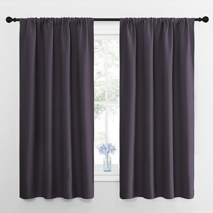 NICETOWN Bedroom Curtains Blackout Draperies, 1 Pair, 34-inch W x 63-inch L by NICETOWN