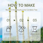 Mullein and Houttuynia Cordata Herbal Tea -Lung Clean,Detox & Respiratory Support,Moisturizing and Nourishing Lung, Natural Herb,20 Tea Bags 60g(2.12oz)