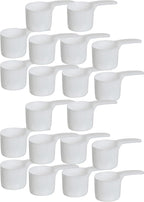 70 mL Plastic Measuring Packaging Scoop (=70 cc/ = 4.73 Tablespoon/ = 2.37 fl oz/ = 0.3 Cup), Meidum Handle - to Measure and Dispense Spices, Granules, Powders, for Seeds Packing (20)