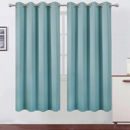 Stone Blue Thermal Blackout Curtains/52 x 72 Inch/Set of 2 Panels Room by Lemomo