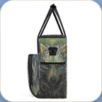 wolf animal vintage Coffee Maker Carring Bag Travel Carrying Storage Tote Bag Compatible with Keurig K-Mini or K-Mini Plus Portable Single Serve Coffee Brewer Case with Pockets for K-cup Pods
