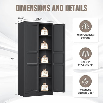 Yizosh Metal Storage Cabinet - Image 2