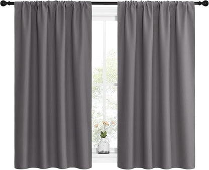 NICETOWN Grey Window Curtains for Bedroom - Image 2