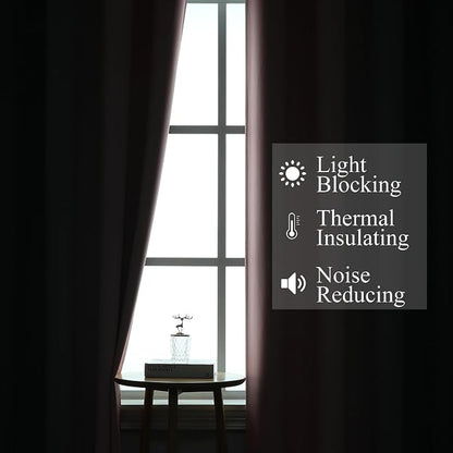 Ombre Grey and Pink Blackout Curtains - Image 3