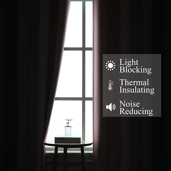 Ombre Gray and Pink Blackout Curtains - Image 3