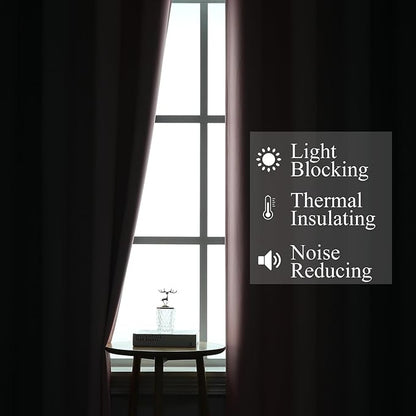 Ombre Gray and Pink Blackout Curtains - Image 3