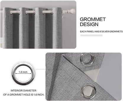 MIULEE 100% Blackout Linen Curtains - Image 4