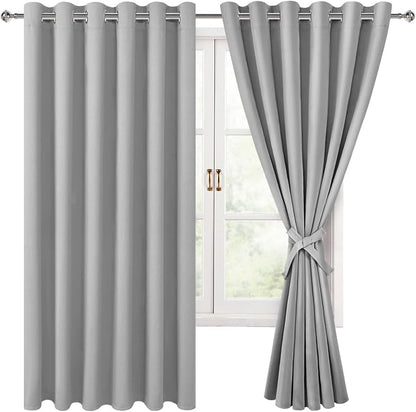 Grommet Blackout Curtains for Bedroom, 70 x 63 Inches, Window Drapes Living by Hiasan