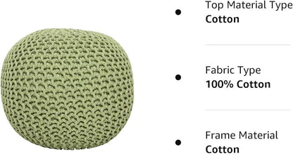 REDEARTH · Round Pouf Foot Stool Ottoman - Image 9