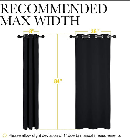 NICETOWN Thermal Insulated Black Blackout Curtains/Drapes 84 inches Length 2 - Image 7