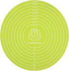 Silicone Baking Mat Cake Mat Silicone Cake Mat Silicone Baking Mat with Measurements for CakeTurntable Stand Non-Stick Heat Resistant Pastry Baking Sheet -Green