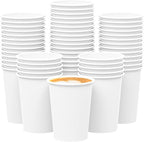 𝟐𝟏𝟎 𝐂𝐨𝐮𝐧𝐭 𝟏𝟐 𝐨𝐳 Disposable White Paper Coffee Cups, To Go Hot Cups for Coffee, Chocolate, Juice, Hot or Cold Beverage Drinking Cup Suitable for Party, Office, Travel, and Events