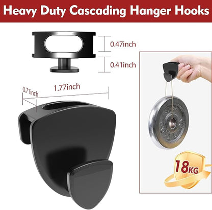 Latoxcaa Space Saving Standard Hanger Hooks 100Pcs, Upgrade Heavy Duty Space - Image 3