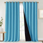 NICETOWN Full Shading Curtains for Windows, Teal Blue, 62 inches W x 95 inches L by NICETOWN