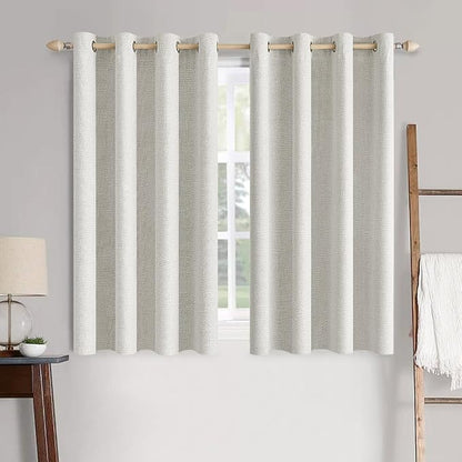 MIULEE 100% Blackout Linen Curtains by MIULEE