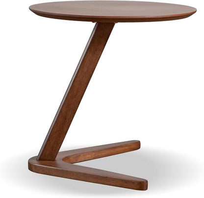 Furniture of America Lucian Mid-Century Modern Solid Wood 2 Piece Brown Round - Image 14
