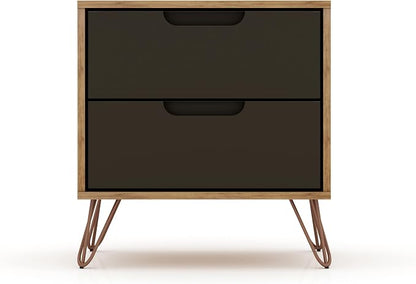 Elegant Gray Nightstand with Shelf and Drawer Made from Sustainable Materials - Image 4