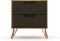 Elegant Gray Nightstand with Shelf and Drawer Made from Sustainable Materials by Unknown