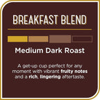 Don Francisco's Breakfast Blend Coffee - 24 K-Cup Compatible Single-Serve Pods - 100% Arabica - Fruity Aroma, Rich Flavor - Recyclable through TerraCycle - Compatible with Keurig Brewers