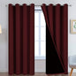 Yakamok Burgundy Red Blackout Curtains 84 Inches Long by Yakamok