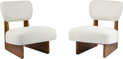GDFStudio Upholstered Armless Accent Chairs Set of 2 Modern Side Chair - Image 6