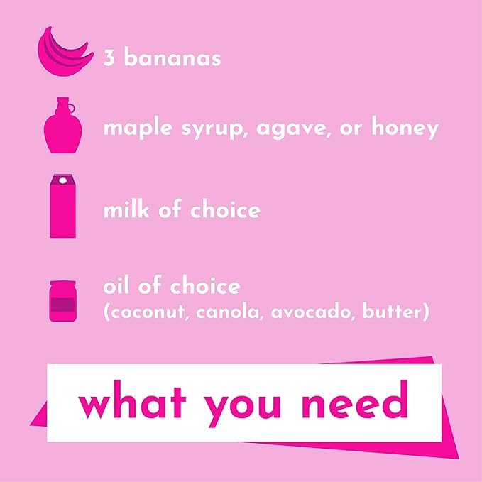 GoNanas Cinnamon Roll Banana Bread Mix, Vegan, Gluten Free Healthy Snacks. Oat Flour Bread or Muffin Mix. Women Owned, US Ingredients, Dairy Free, Nut Free, Delicious Snacks (3 Pack)