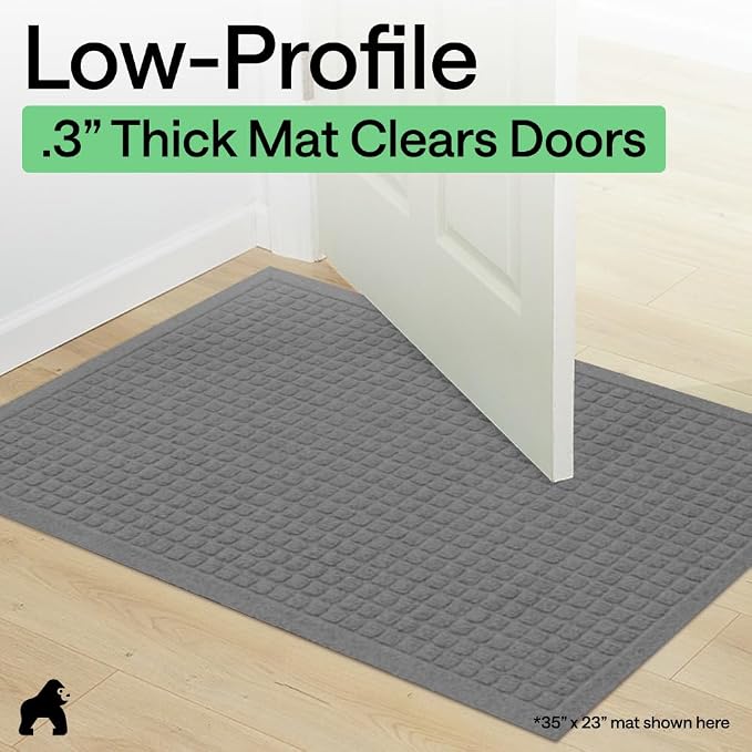 GORILLA GRIP® Ultra Absorbent Front Door Mat Outside Entrance, Traps Dirt and - Image 8