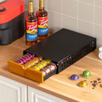 Flagship Vertuo Pod Holder Coffee Storage for Nespresso - Black Metal Fits All Size Vertuo Pods