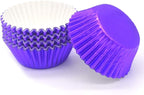 Standard Purple Foil Cupcake Liners Muffin Baking Cups for Party and More, 100-Count