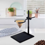 Pour Over Stand Coffee Station, Black Aluminum Pour Over Coffee Dripper Adjustable Coffee Filter Stand Holder for Coffee Connoisseurs, Coffee Lovers for Best Coffee Experience