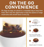 Olvvla - Chaga Tea Bags - 2.5g X 50 Count - 100% Wild Natural Chaga Mushroom Herbal Tea - Sourced from Siberia - Caffeine Free - Gluten-Free - Rich in Antioxidants