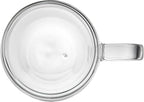 Restaurantware-Forma Professional 11.8 Ounce Glass Coffee Cups, 2 Insulated Coffee Cups With Handle - Dishwashable, Reusable, Clear Double Wall Beverage Tumblers, Freezable, For Hot Or Cold Beverages