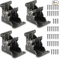 4 Pack Folding Brackets for Table Bed Leg Feet, Self-Lock Hinge Hardware by NICAVKIT
