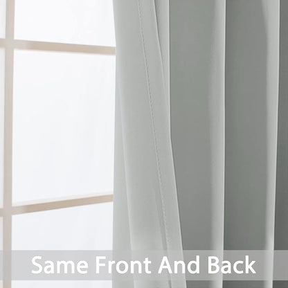 Yakamok Room Darkening Curtains 62x72 inch Length Light Grey-Living Room | 2 - Image 6