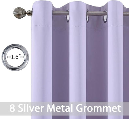 Yakamok Room Darkening Curtains 52x54 inch Length Lilac-Living Room | 2 panels - Image 3