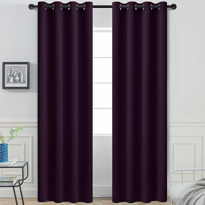 Yakamok Room Darkening Curtains 52x96 inch Length Dark Purple-Living Room | 2 by Yakamok