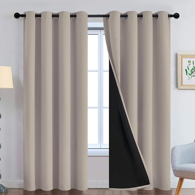 Yakamok Natural Blackout Curtains 96 Inches Long by Yakamok