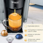 CAPMESSO Aluminum Foils Lids to Reuse Vertuoline Capsules Coffee Pods Compatible with Nespresso VertuoLine Machine 64mm(100/package)