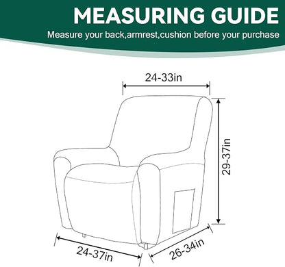 Cupuamon Recliner Chair Covers, Lazy Boy Recliner Covers Stretch Reclining - Image 2