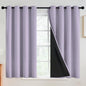 SimpleHome Lilac 100% Blackout Curtains Room Darkening Living Room 45 Inch | by SimpleHome