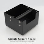 Espresso Knock Box, Stainless Steel Coffee Bag Container, With Steel Bracket And Noise Reducing Rubber Ring (M)