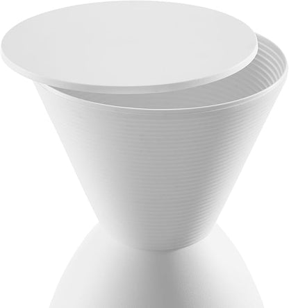 Modway Haste Contemporary Modern Hourglass Accent Stool in White - Image 5