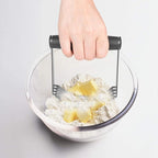 iNeibo Professional Baking Tools Biscuit Cutter Set Dough Blender/Cutter Round Cookies Cutter with Handle + Pastry Scraper+Egg Separator Heavy Duty Baking Dough Tools Pastry Utensils (Baking Tools)