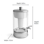 Culligan with ZeroWater Technology 40-Cup Glass Water Filter Dispenser – Includes 5-Stage Advanced Water Filter, Certified to Reduce Lead, Total PFAS (Forever Chemicals), Fluoride, and Chlorine